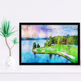 Great Waters At Reynolds Lake Oconee Golf Courses, Golf Art, Gift for him, Framed Art Prints Wall Decor