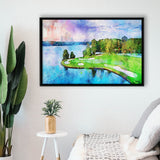 Great Waters At Reynolds Lake Oconee Golf Courses, Golf Art Print, Gift for him, Framed Canvas Prints Wall Art