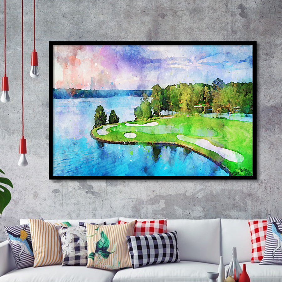 Great Waters At Reynolds Lake Oconee Golf Courses, Golf Art, Gift for him, Framed Art Prints Wall Decor