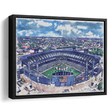 Guaranteed Rate Field WaterColor Framed Canvas Prints, Chicago Illinois Baseball Watercolor, Stadium Art Gifts, Floating Frame