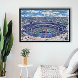 Guaranteed Rate Field WaterColor Framed Canvas Prints, Chicago Illinois Baseball Watercolor, Stadium Art Gifts, Floating Frame