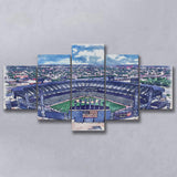 Guaranteed Rate Field WaterColor 5 Panels Mix Canvas Prints, Chicago Illinois Baseball Watercolor, Large Stadium Canvas