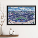 Guaranteed Rate Field WaterColor Framed Canvas Prints, Chicago Illinois Baseball Watercolor, Stadium Art Gifts, Floating Frame
