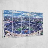 Guaranteed Rate Field WaterColor 5 Panels B Mixed Canvas Prints, Extra Large, Chicago Illinois Baseball Watercolor
