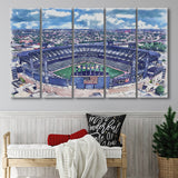 Guaranteed Rate Field WaterColor 5 Panels B Mixed Canvas Prints, Extra Large, Chicago Illinois Baseball Watercolor