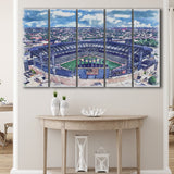 Guaranteed Rate Field WaterColor 5 Panels B Mixed Canvas Prints, Extra Large, Chicago Illinois Baseball Watercolor