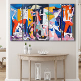 Guernica Canvas Print,Pablo Picasso Wall Art, Extra Large Multi 5 Panel Canvas Print Wall Art Decor