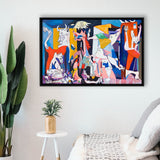 Guernica Canvas Print,Pablo Picasso Wall Art, Framed Canvas Print Wall Art Decor,Floating Frame