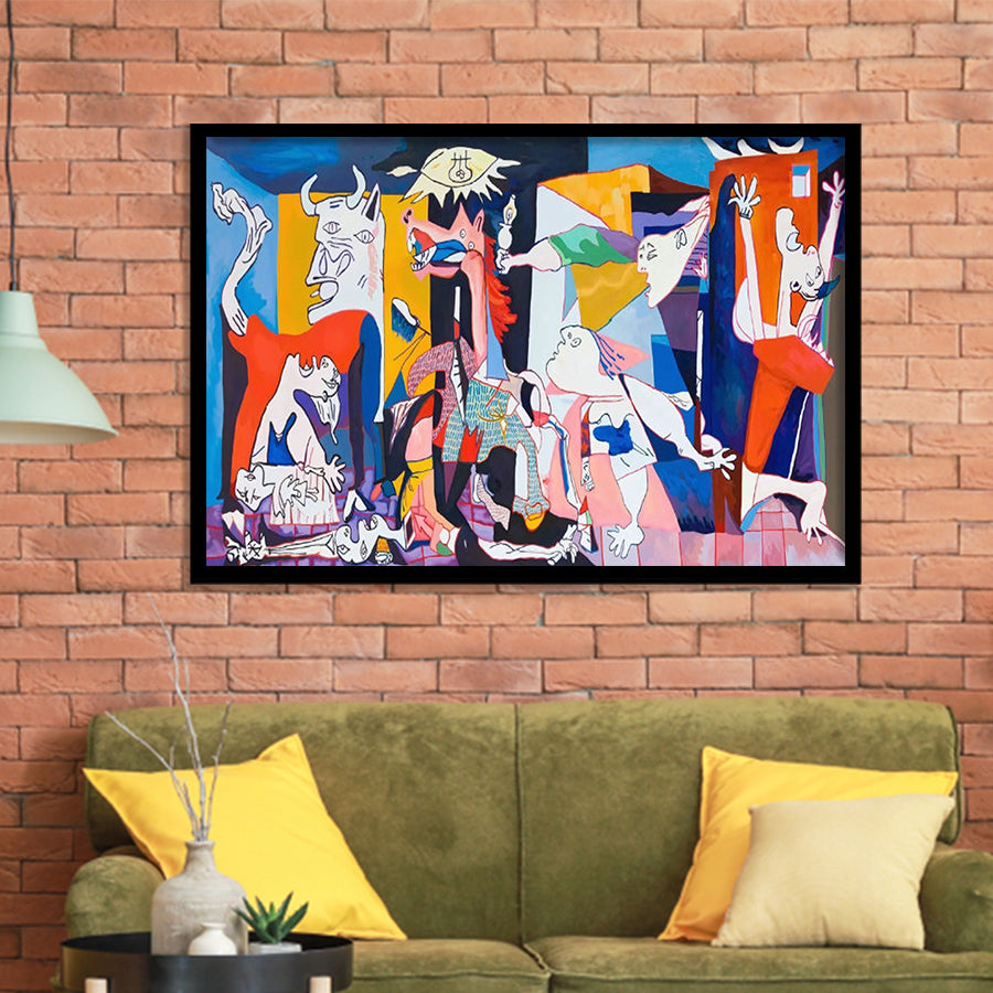 Guernica Print,Pablo Picasso Wall Art, Framed Art Print Wall Decor, Framed Picture