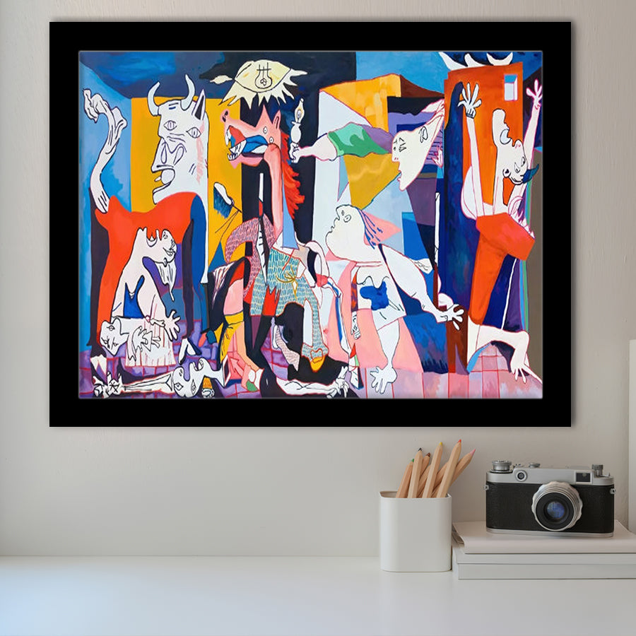 Guernica Print,Pablo Picasso Wall Art, Framed Art Print Wall Decor, Framed Picture