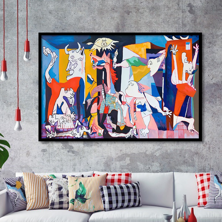 Guernica Print,Pablo Picasso Wall Art, Framed Art Print Wall Decor, Framed Picture