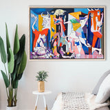 Guernica Canvas Print,Pablo Picasso Wall Art, Framed Canvas Print Wall Art Decor,Floating Frame