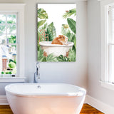 Guinea Pig In Bathtub Bathroom Decor Print Canvas Prints Wall Art, Bathroom Art Decor,