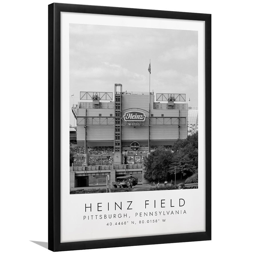 Heinz Field Pittsburgh Steelers, Stadium Print For Football Lovers, Black And White, Framed Art Print Wall Decor