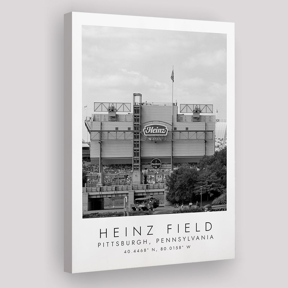 Heinz Field Pittsburgh Steelers, Stadium Print For Football Lovers, Black And White, Canvas Print Wall Art