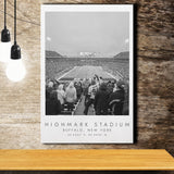 Highmark Stadium Buffalo Bills, Stadium Print For Football Lovers, Black And White, Canvas Print Wall Art