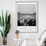 Highmark Stadium Buffalo Bills, Stadium Wall Art For Football Lovers, B&W, Floating Framed Canvas Print