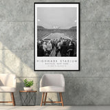 Highmark Stadium Buffalo Bills, Stadium Wall Art For Football Lovers, B&W, Floating Framed Canvas Print