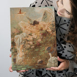 Hans Zatzka Two Fairies Embracing In A Landscape With A Swan Canvas Art, Canvas Painting, Canvas Print Wall Art Decor