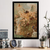 Hans Zatzka Two Fairies Embracing In A Landscape With A Swan Art,Framed Art Prints Wall Decor, Picture Framed