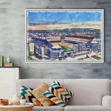 Heinz Field Print, Acrisure Stadium WaterColor Framed Canvas Prints, Stadium Art Gifts, Floating Frame