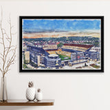 Heinz Field Print, Acrisure Stadium WaterColor Framed Canvas Prints, Stadium Art Gifts, Floating Frame