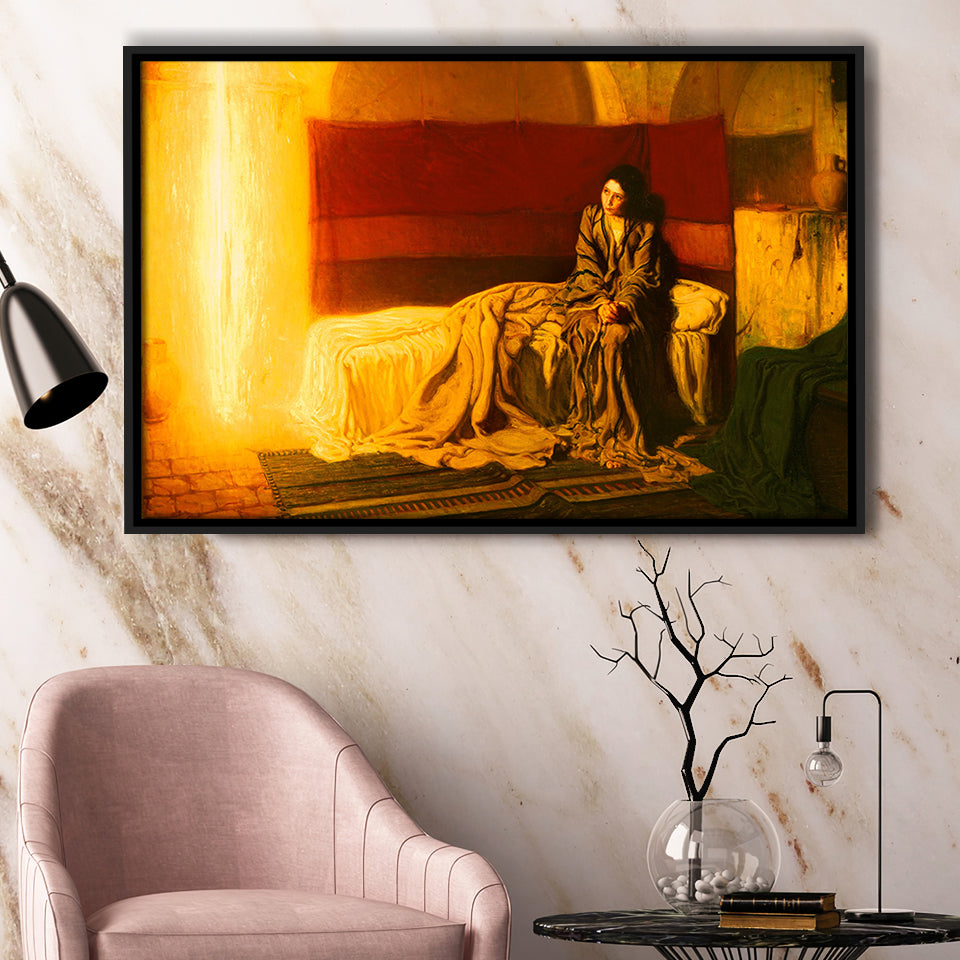 Henry Ossawa Tanner The Annunciation, Framed Canvas Print Wall Art Decor,Floating Frame