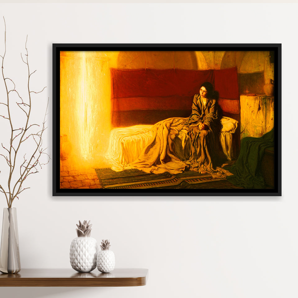 Henry Ossawa Tanner The Annunciation, Framed Canvas Print Wall Art Decor,Floating Frame