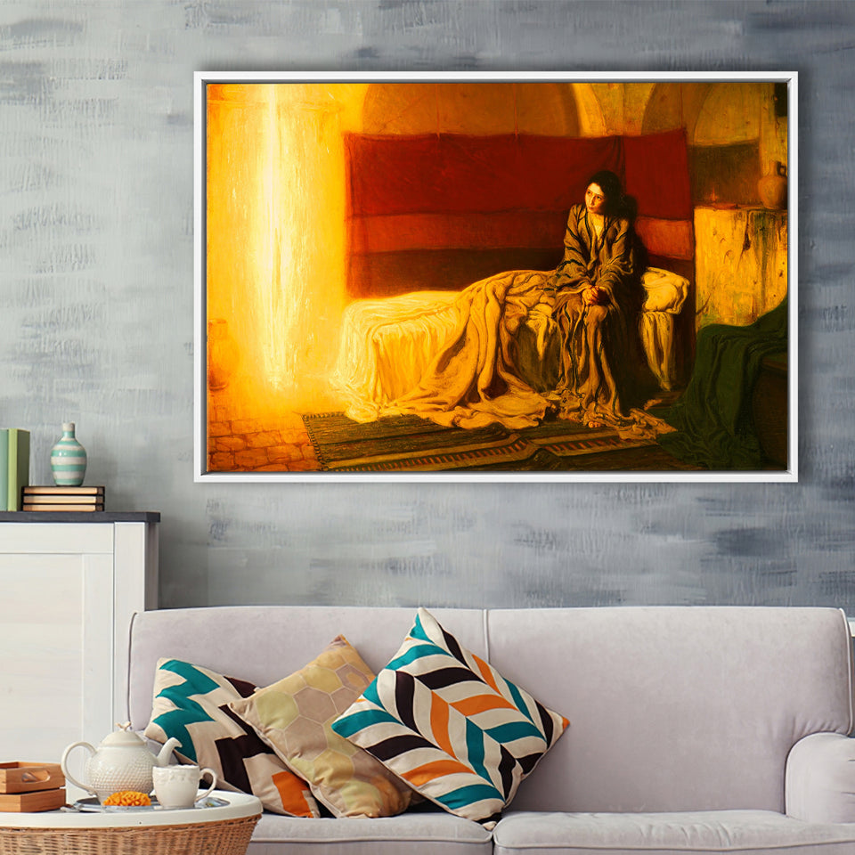 Henry Ossawa Tanner The Annunciation, Framed Canvas Print Wall Art Decor,Floating Frame