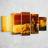 Henry Ossawa Tanner The Annunciation, Multi Panel Canvas Print Wall Art Decor, 5 Mixed Panel