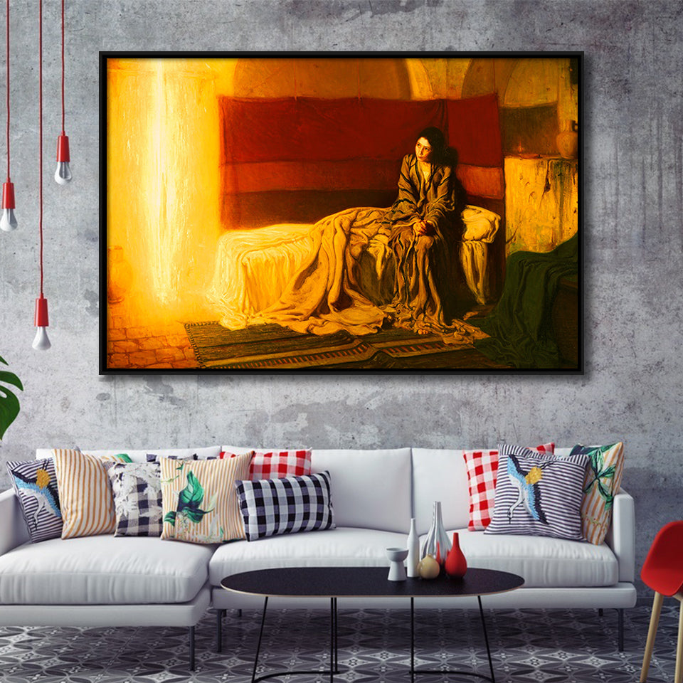 Henry Ossawa Tanner The Annunciation, Framed Canvas Print Wall Art Decor,Floating Frame