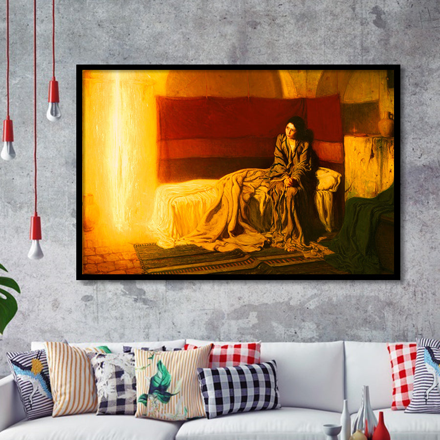 Henry Ossawa Tanner The Annunciation, Framed Art Print Wall Decor, Framed Picture