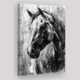 Horse Portrait Black And White Unique Of Panting, Canvas Painting, Canvas Prints Wall Art Decor