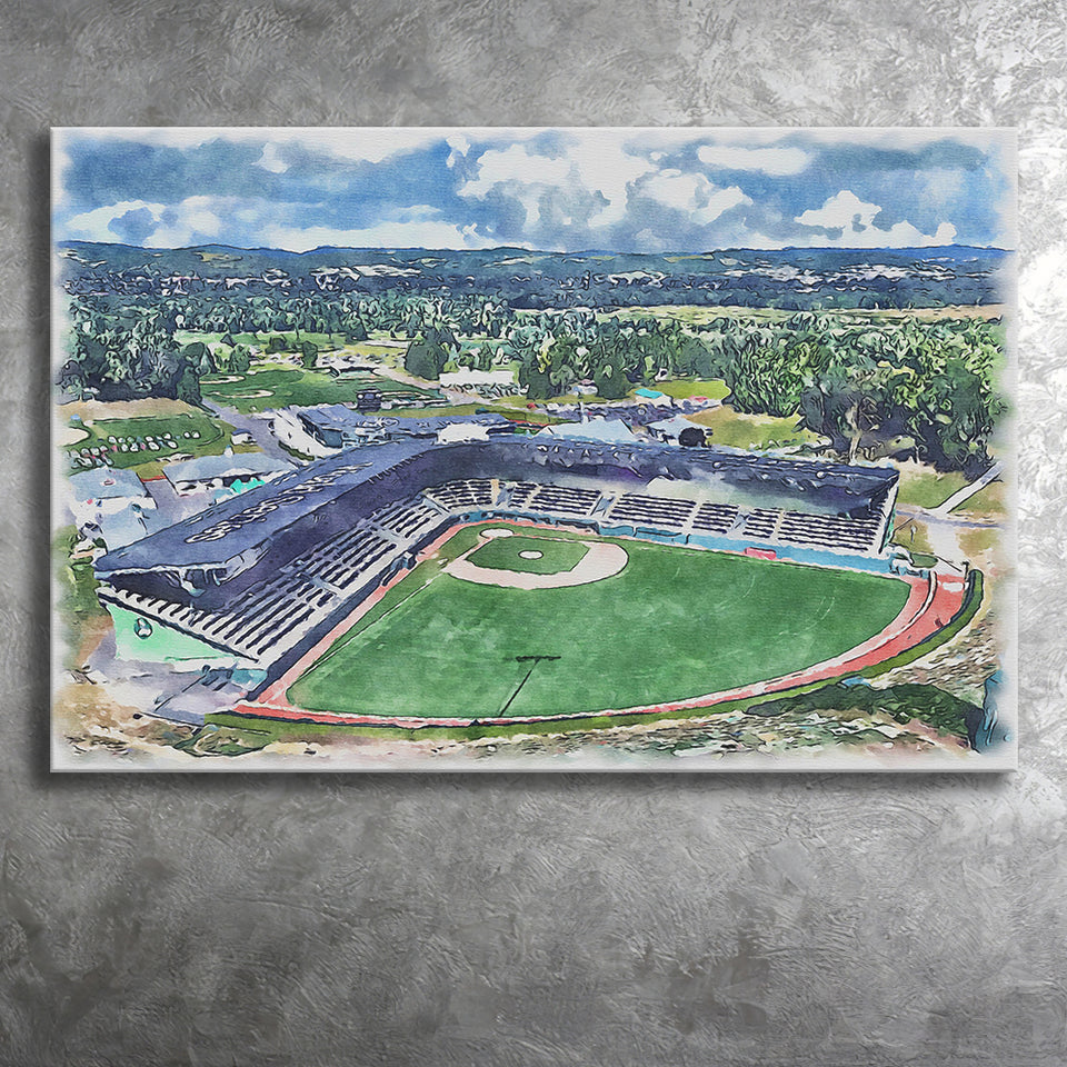 Howard J. Lamade Stadium WaterColor Canvas Prints, Pennsylvania Baseball Watercolor, Stadium Art Gifts