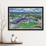 Howard J. Lamade Stadium WaterColor Framed Canvas Prints, Pennsylvania Baseball Watercolor, Stadium Art Gifts, Floating Frame