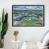 Howard J. Lamade Stadium WaterColor Framed Canvas Prints, Pennsylvania Baseball Watercolor, Stadium Art Gifts, Floating Frame