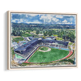 Howard J. Lamade Stadium WaterColor Framed Canvas Prints, Pennsylvania Baseball Watercolor, Stadium Art Gifts, Floating Frame