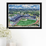 Howard J. Lamade Stadium WaterColor Framed Canvas Prints, Pennsylvania Baseball Watercolor, Stadium Art Gifts, Floating Frame