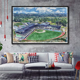 Howard J. Lamade Stadium WaterColor Framed Canvas Prints, Pennsylvania Baseball Watercolor, Stadium Art Gifts, Floating Frame