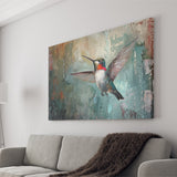 Hummingbird Flying Oil Painting Art, Canvas Print Wall Art Home Decor, Painting Canvas Art Print
