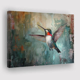 Hummingbird Flying Oil Painting Art, Canvas Print Wall Art Home Decor, Painting Canvas Art Print