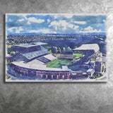 Husky Stadium WaterColor Canvas Prints, Seattle Washington Watercolor, Stadium Art Gifts