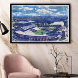Husky Stadium WaterColor Framed Canvas Prints, Seattle Washington Watercolor, Stadium Art Gifts, Floating Frame