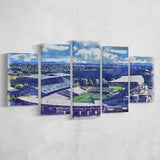 Husky Stadium WaterColor 5 Panels Mix Canvas Prints, Seattle Washington Watercolor, Large Stadium Canvas