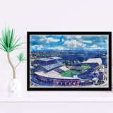 Husky Stadium WaterColor Framed Art Prints, Seattle Washington Watercolor, Stadium Art Gifts