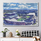 Husky Stadium WaterColor Canvas Prints, Seattle Washington Watercolor, Stadium Art Gifts
