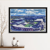 Husky Stadium WaterColor Framed Canvas Prints, Seattle Washington Watercolor, Stadium Art Gifts, Floating Frame
