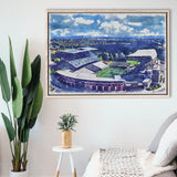 Husky Stadium WaterColor Framed Canvas Prints, Seattle Washington Watercolor, Stadium Art Gifts, Floating Frame