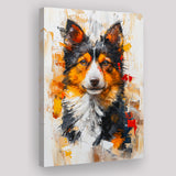 Icelandic Sheepdog Dog Portrait Painting, Canvas Prints Wall Art Decor, Painting Canvas
