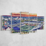 InfoCision Stadium – Summa Field WaterColor 5 Panels Mix Canvas Prints, Akron Ohio Watercolor, Large Stadium Canvas